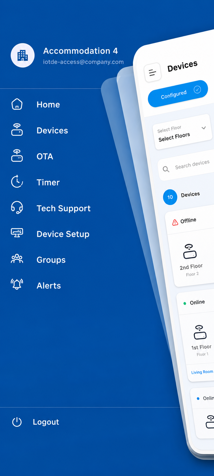 Smart Controls ROI calculator and mobile app screen